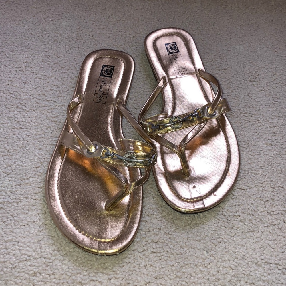 Gold sandals!